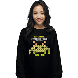 Daily_Deal_Shirts Long Sleeve Shirts, Unisex / Small / Black Arcade Periodic Table