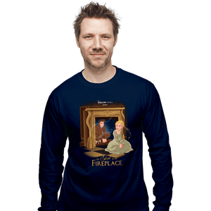 Secret_Shirts Long Sleeve Shirts, Unisex / Small / Navy Girl In The Fireplace
