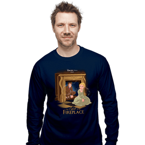 Secret_Shirts Long Sleeve Shirts, Unisex / Small / Navy Girl In The Fireplace