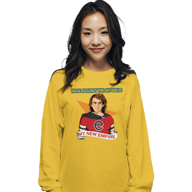 Daily_Deal_Shirts Long Sleeve Shirts, Unisex / Small / Gold Rage Against The Republic