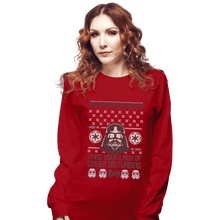 Load image into Gallery viewer, Shirts Long Sleeve Shirts, Unisex / Small / Red Vader Christmas
