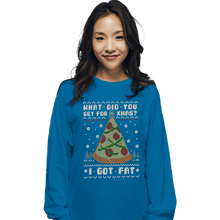 Load image into Gallery viewer, Shirts Long Sleeve Shirts, Unisex / Small / Sapphire Fatty Christmas
