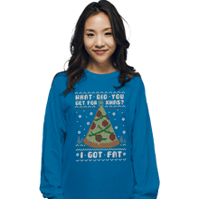 Load image into Gallery viewer, Shirts Long Sleeve Shirts, Unisex / Small / Sapphire Fatty Christmas
