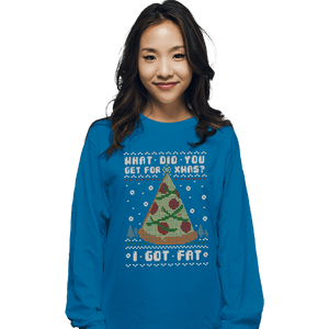 Shirts Long Sleeve Shirts, Unisex / Small / Sapphire Fatty Christmas