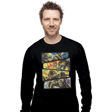 Load image into Gallery viewer, Shirts Long Sleeve Shirts, Unisex / Small / Black Turtle Power
