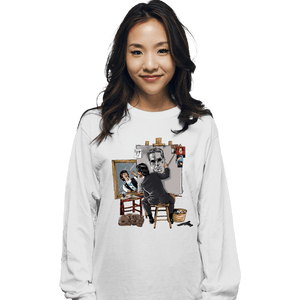 Secret_Shirts Long Sleeve Shirts, Unisex / Small / White Keanu Portrait