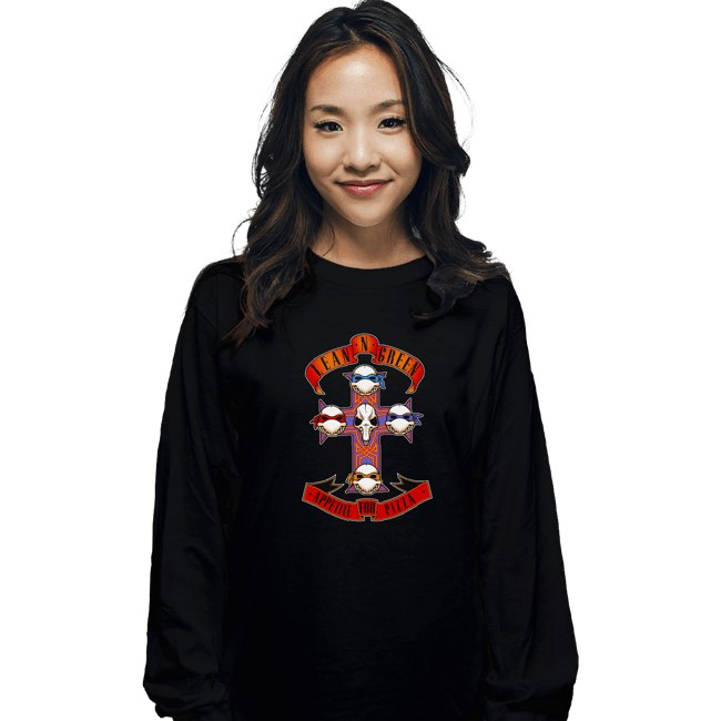 Shirts Long Sleeve Shirts, Unisex / Small / Black Appetite For Pizza