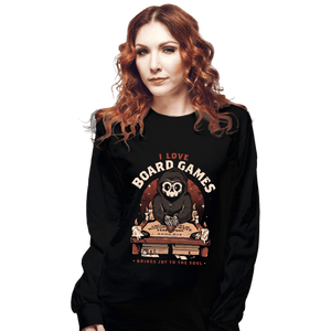 Daily_Deal_Shirts Long Sleeve Shirts, Unisex / Small / Black I Love Board Games