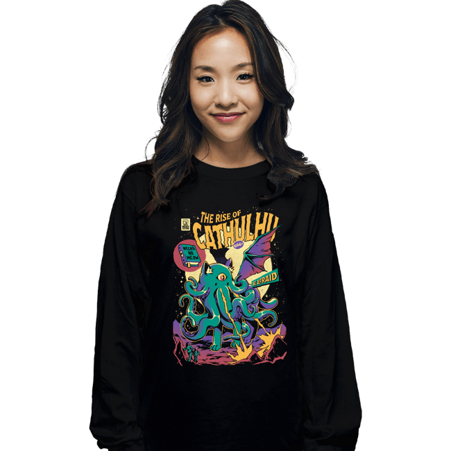 Secret_Shirts Long Sleeve Shirts, Unisex / Small / Black Rise Of Cathulu