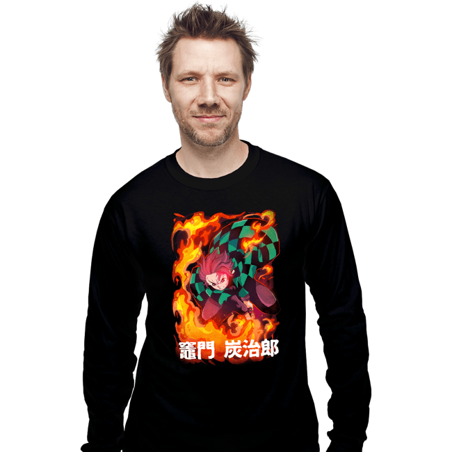 Shirts Long Sleeve Shirts, Unisex / Small / Black Slayer Tanjiro