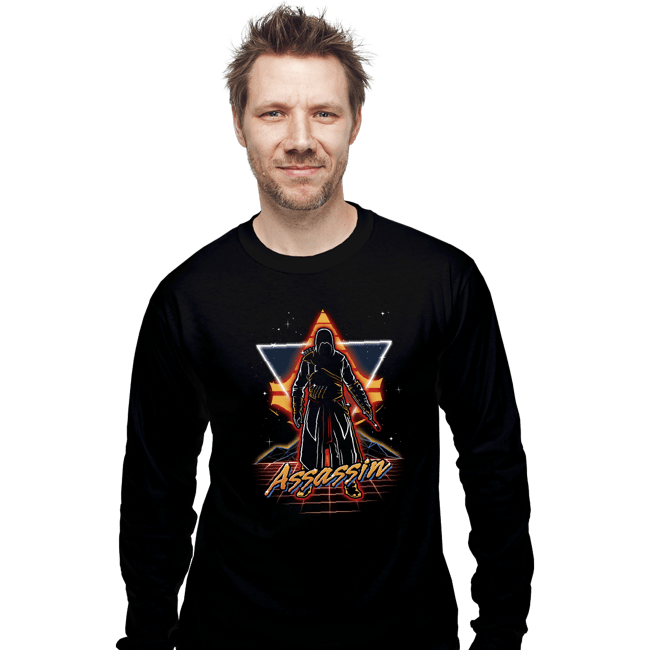 Shirts Long Sleeve Shirts, Unisex / Small / Black Retro Assassin