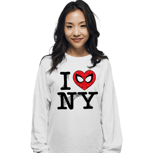 Daily_Deal_Shirts Long Sleeve Shirts, Unisex / Small / White I Spider NY