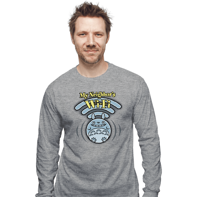 Shirts Long Sleeve Shirts, Unisex / Small / Sports Grey My Neighbors Wifi