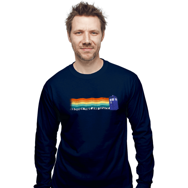 Secret_Shirts Long Sleeve Shirts, Unisex / Small / Navy Through Time And Space