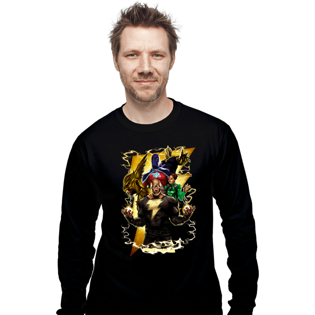 Daily_Deal_Shirts Long Sleeve Shirts, Unisex / Small / Black Pumped Thunder