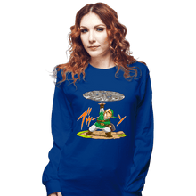 Load image into Gallery viewer, Daily_Deal_Shirts Long Sleeve Shirts, Unisex / Small / Royal Blue Destructo Sword
