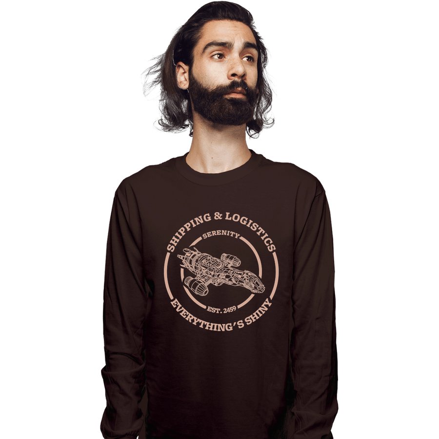 Shirts Long Sleeve Shirts, Unisex / Small / Dark Chocolate Serenity Shipping And Logistics