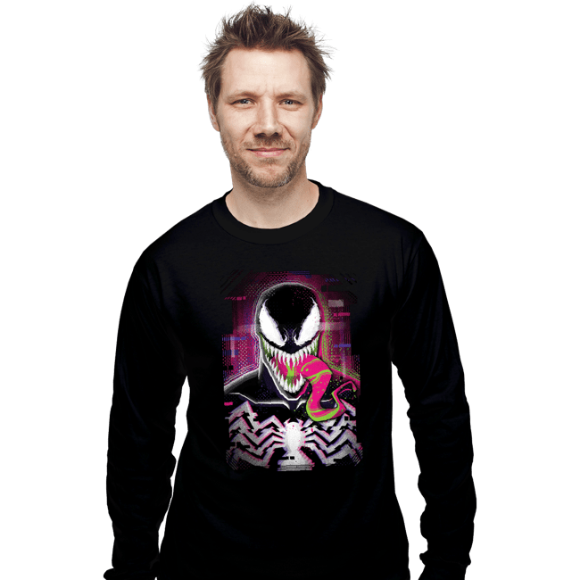 Secret_Shirts Long Sleeve Shirts, Unisex / Small / Black Venom Glitch