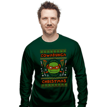 Load image into Gallery viewer, Shirts Long Sleeve Shirts, Unisex / Small / Forest Michelangelo Christmas

