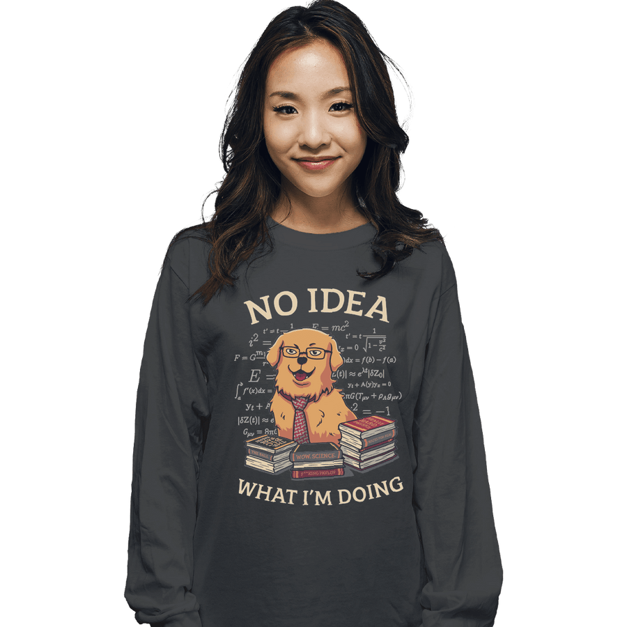 Shirts Long Sleeve Shirts, Unisex / Small / Charcoal No Idea