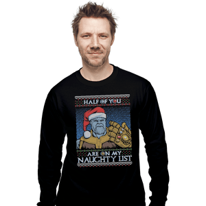 Shirts Long Sleeve Shirts, Unisex / Small / Black Half Of You