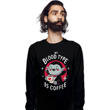 Load image into Gallery viewer, Shirts Long Sleeve Shirts, Unisex / Small / Black Coffee Vampire
