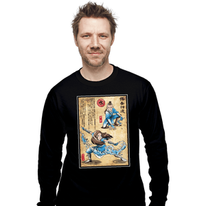 Daily_Deal_Shirts Long Sleeve Shirts, Unisex / Small / Black Water Tribe Master Woodblock