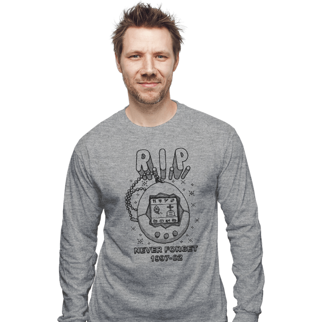 Secret_Shirts Long Sleeve Shirts, Unisex / Small / Sports Grey RIP Tamagotchi