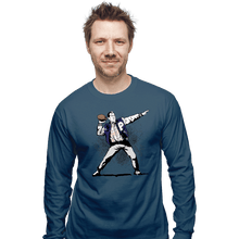 Load image into Gallery viewer, Daily_Deal_Shirts Long Sleeve Shirts, Unisex / Small / Indigo Blue Touchdown
