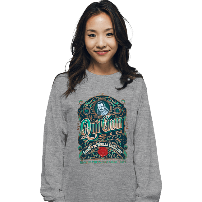 Daily_Deal_Shirts Long Sleeve Shirts, Unisex / Small / Sports Grey Qui Gon Gin