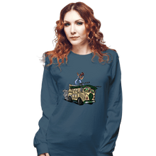 Load image into Gallery viewer, Daily_Deal_Shirts Long Sleeve Shirts, Unisex / Small / Indigo Blue Surfing In The Turtle Van
