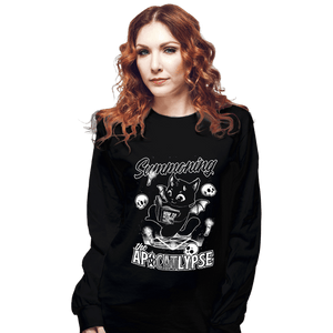 Shirts Long Sleeve Shirts, Unisex / Small / Black Apocalypse Cat