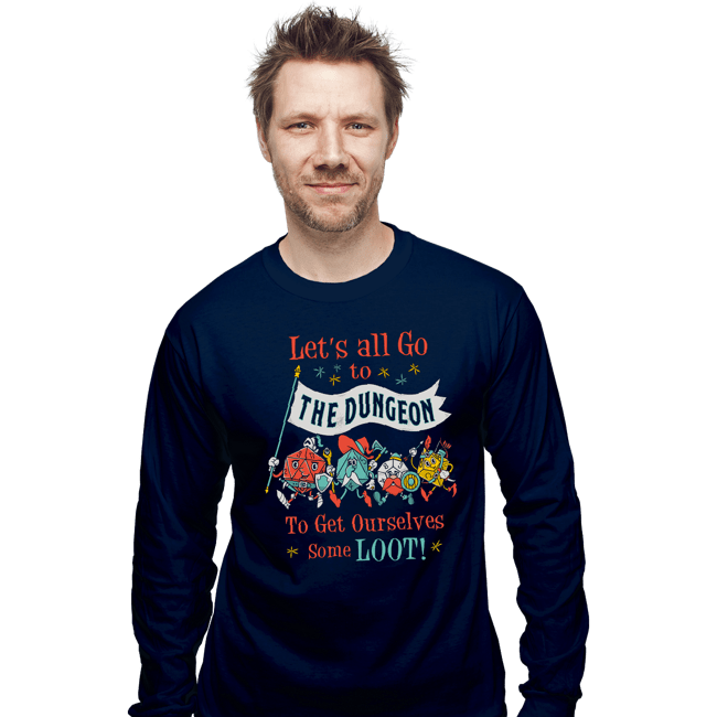 Shirts Long Sleeve Shirts, Unisex / Small / Navy Let's Go