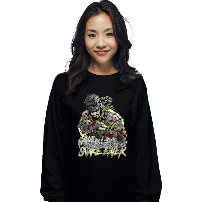 Daily_Deal_Shirts Long Sleeve Shirts, Unisex / Small / Black The Snake Eater