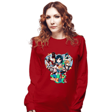Load image into Gallery viewer, Shirts Long Sleeve Shirts, Unisex / Small / Red Final Heaven Maid Cafe
