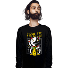 Load image into Gallery viewer, Shirts Long Sleeve Shirts, Unisex / Small / Black Emil Maneki Neko
