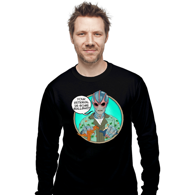 Daily_Deal_Shirts Long Sleeve Shirts, Unisex / Small / Black Resident Betrayal
