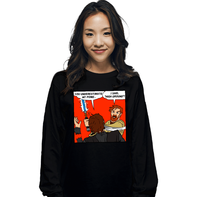 Secret_Shirts Long Sleeve Shirts, Unisex / Small / Black High Ground