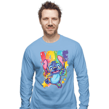 Load image into Gallery viewer, Shirts Long Sleeve Shirts, Unisex / Small / Powder Blue Alien Says Love

