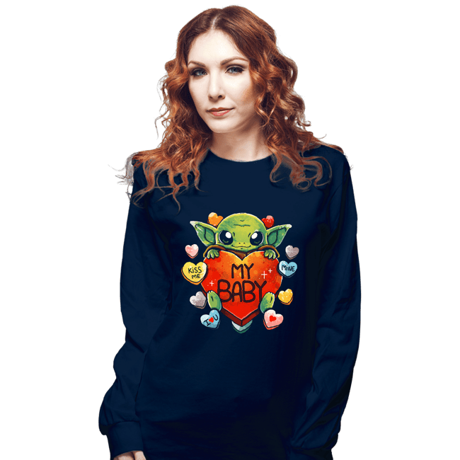 Daily_Deal_Shirts Long Sleeve Shirts, Unisex / Small / Navy Baby Valentine
