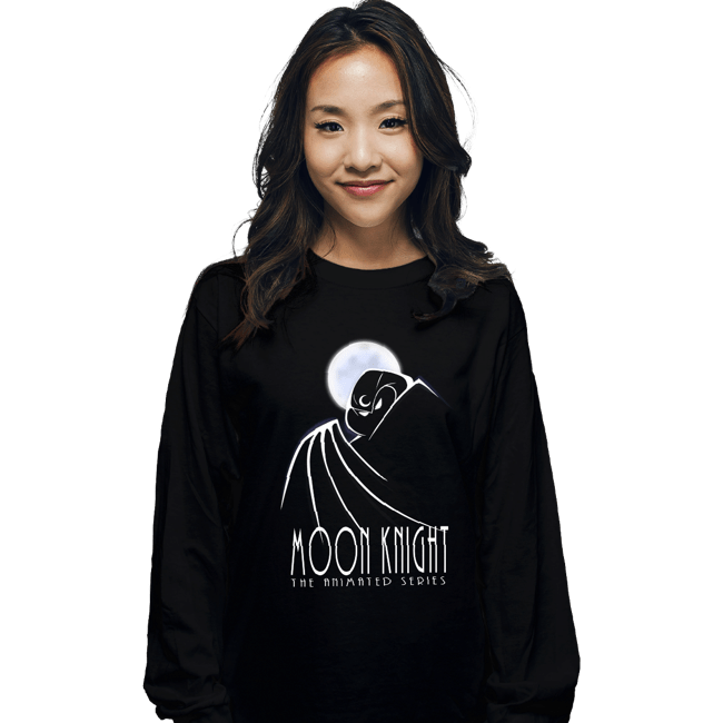 Secret_Shirts Long Sleeve Shirts, Unisex / Small / Black Moon Knight The Animated Series