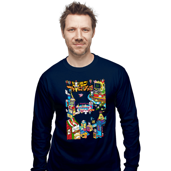 Shirts Long Sleeve Shirts, Unisex / Small / Navy Digital Friends