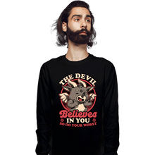 Load image into Gallery viewer, Secret_Shirts Long Sleeve Shirts, Unisex / Small / Black Devils Believe In You
