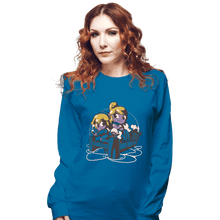 Load image into Gallery viewer, Shirts Long Sleeve Shirts, Unisex / Small / Sapphire Valentines Pirates

