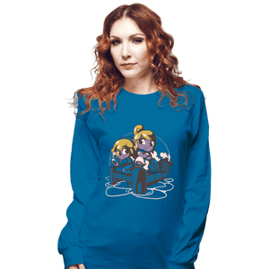 Shirts Long Sleeve Shirts, Unisex / Small / Sapphire Valentines Pirates