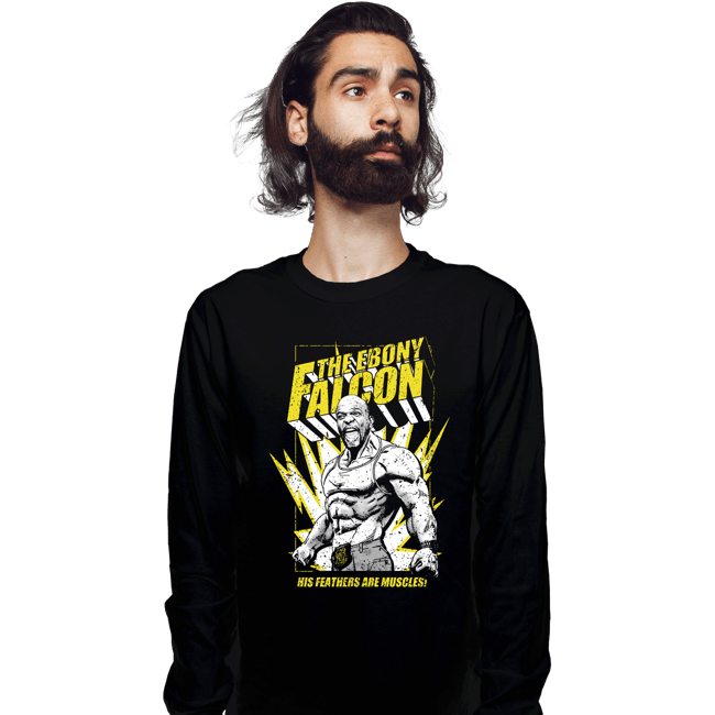 Secret_Shirts Long Sleeve Shirts, Unisex / Small / Black The Ebony Falcon