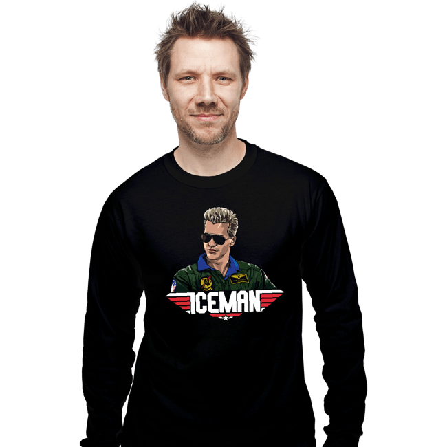 Daily_Deal_Shirts Long Sleeve Shirts, Unisex / Small / Black Iceman