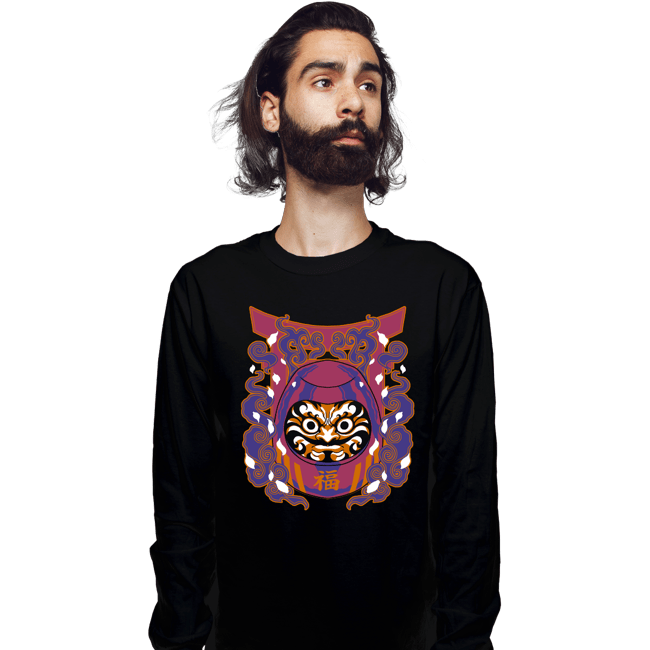 Shirts Long Sleeve Shirts, Unisex / Small / Black Daruma