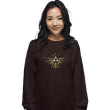 Load image into Gallery viewer, Shirts Long Sleeve Shirts, Unisex / Small / Dark Chocolate True Hyrule Power
