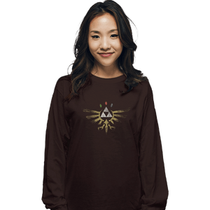 Shirts Long Sleeve Shirts, Unisex / Small / Dark Chocolate True Hyrule Power